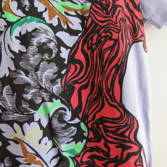 BALENCIAGA FW 2012 - 2013 Abstract Pop Art Cotton Tee T Shirt Lilac - Size XS - Picture 9 of 15